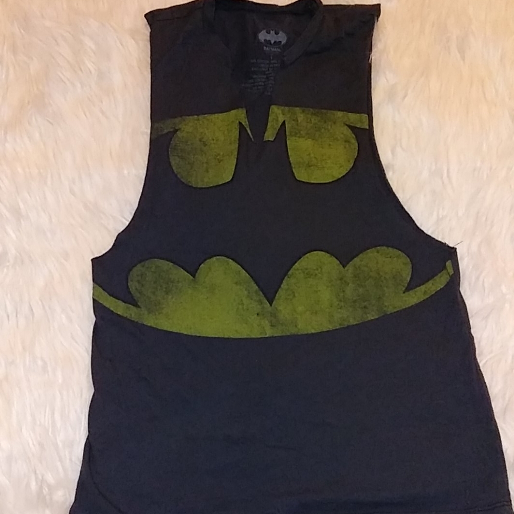Hand cut Batman tank top sz S